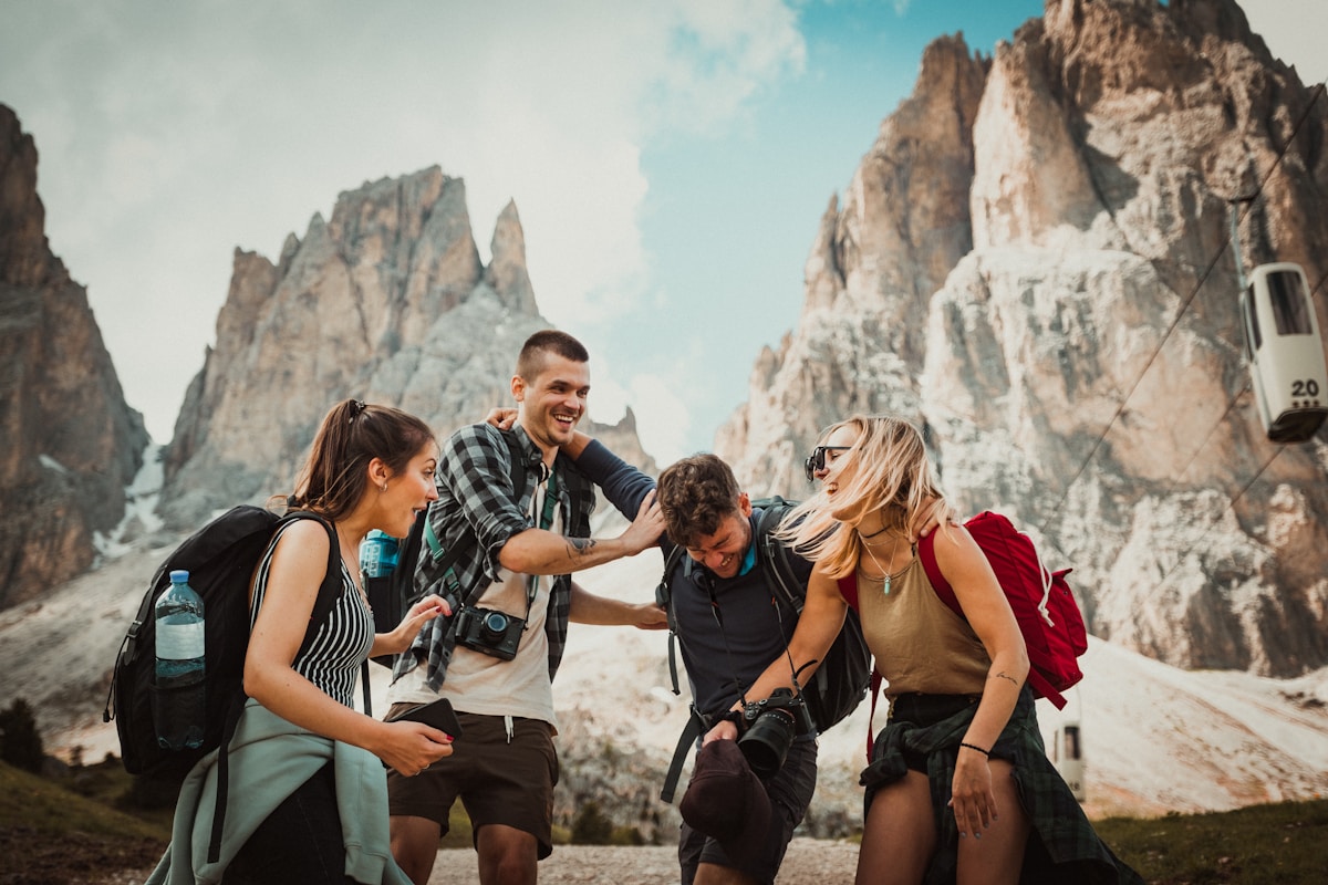 Friends traveling together