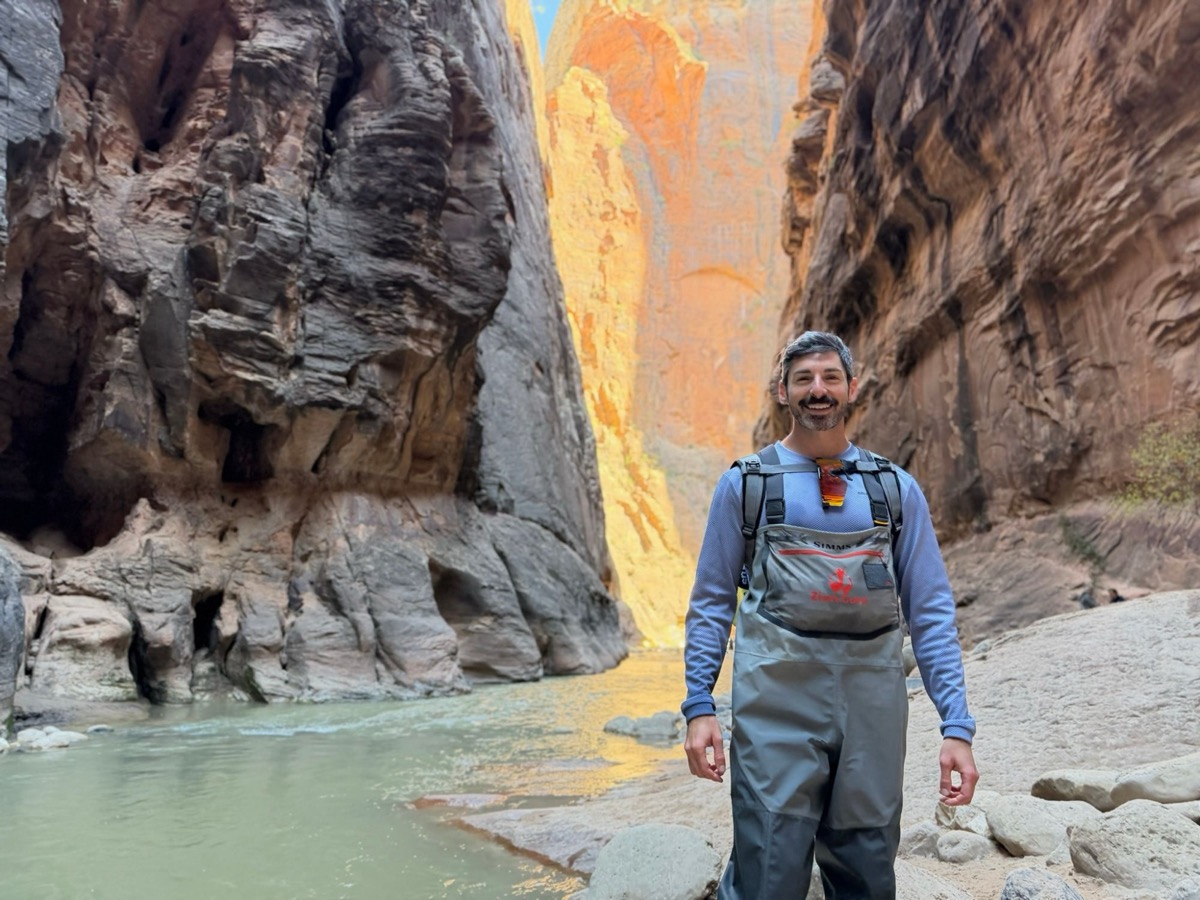Hiking through The Narrows in Zion National Park