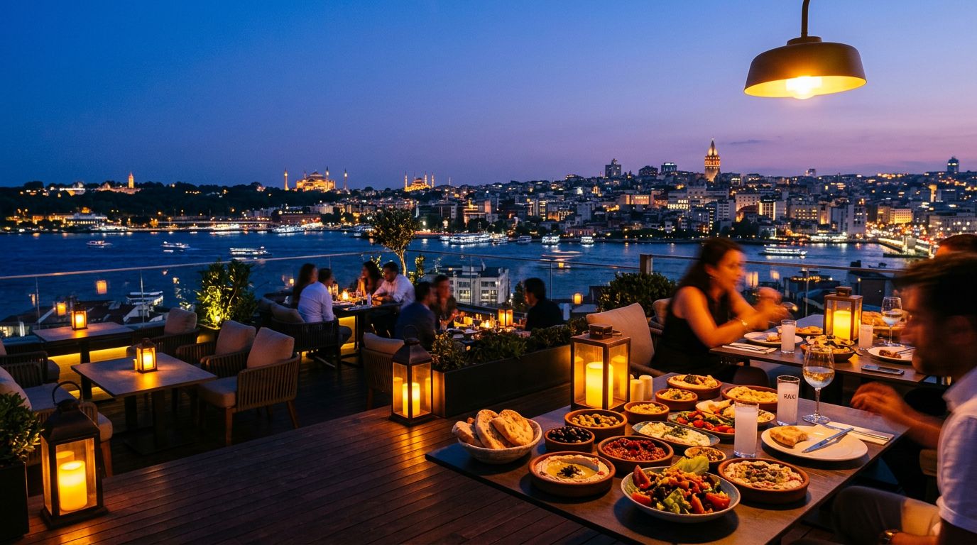 Istanbul Itinerary for Meze Rooftops and Bosphorus Nights