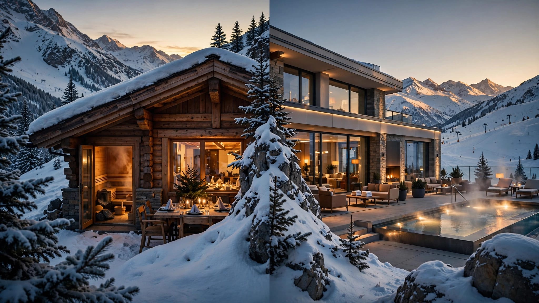 ski chalet vs hotel